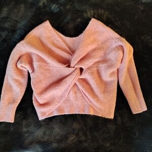 bishop + young Pink Off-the-Shoulder Sweater